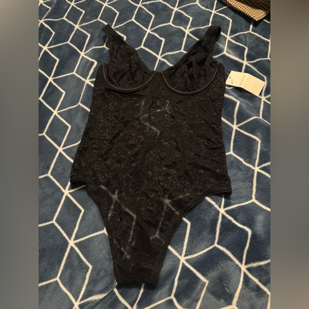 Black lace bodysuit